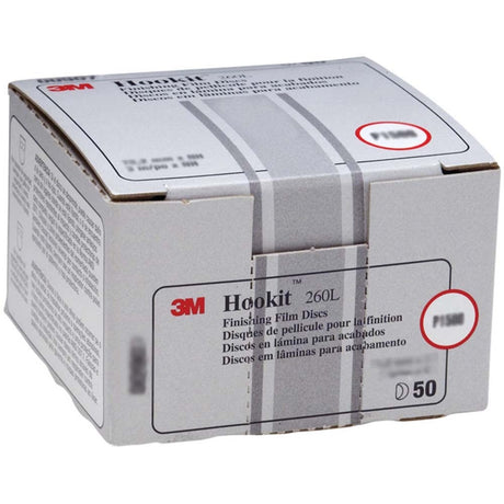3M 00951 Hookit Finishing Film Abrasive Disc 260L, 5 in, P1500 (7000000562) (100 Pack) - 3