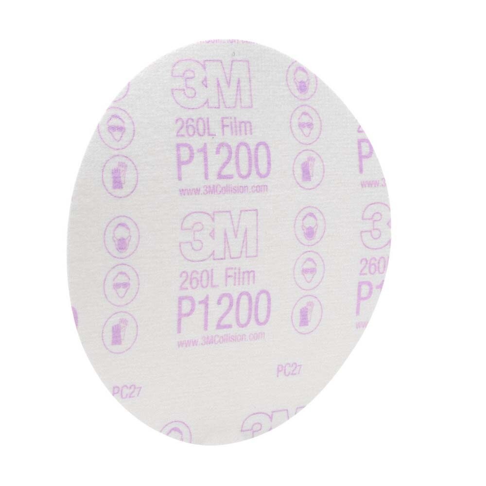 3M 00968 Hookit Finishing Film Abrasive Disc 260L, 6 in (7000000567) (100 Pack)