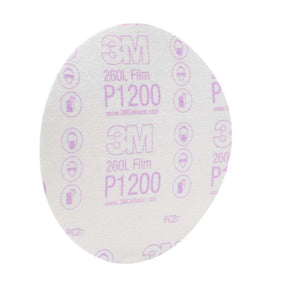 3M 00968 Hookit Finishing Film Abrasive Disc 260L, 6 in (7000000567) (100 Pack)