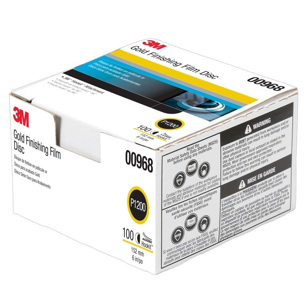 3M 00968 Hookit Finishing Film Abrasive Disc 260L, 6 in (7000000567) (100 Pack) - 4