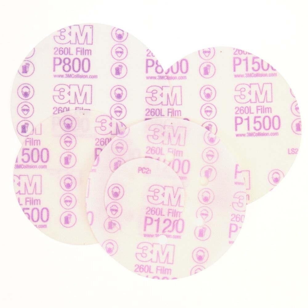 3M 00968 Hookit Finishing Film Abrasive Disc 260L, 6 in (7000000567) (100 Pack) - 8