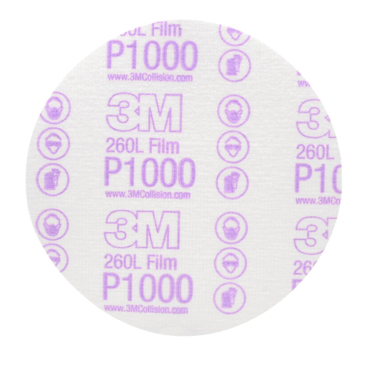 3M 260L 00969 Hookit Finishing Film Abrasive Disc, P1000, 6 in, Clear Coat Sanding, Paint Finishing, Defect Removal (7000000568) (400 Pack)