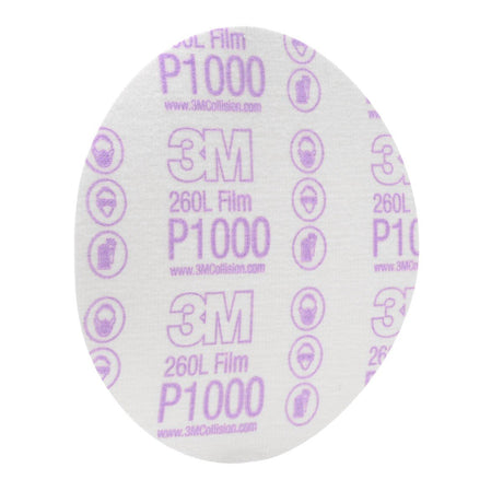 3M 260L 00969 Hookit Finishing Film Abrasive Disc, P1000, 6 in, Clear Coat Sanding, Paint Finishing, Defect Removal (7000000568) (400 Pack) - 2