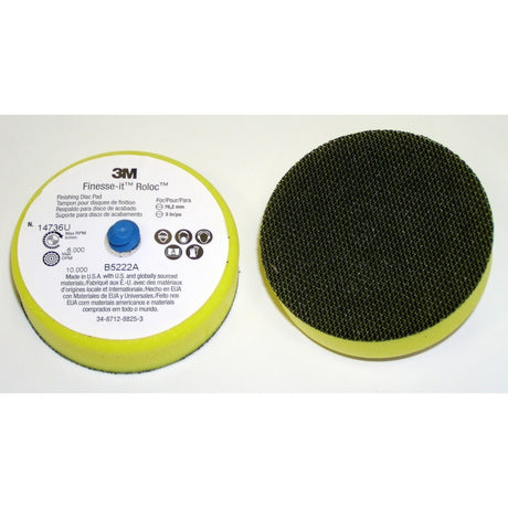 3M 14736U Finesse-it Roloc Finishing Disc Pad, 3 in Firm (7000000573) (12 Pack) - 2