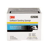 3M 02606 2606 Softback Sanding Sponge, Medium, Gray, 4 1/2 in x 5 1/2 in for Hand Sanding Wet or Dry (7000000590) (120 Pack) - 3