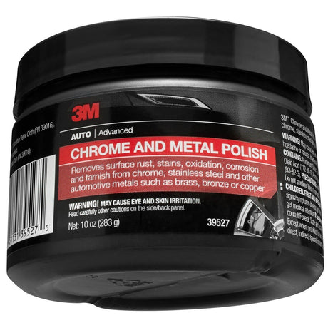 3M 39527 Chrome and Metal Polish, 10 oz for Wheels Trim and Bumpers (7000000594)  - (6Pack) - 2