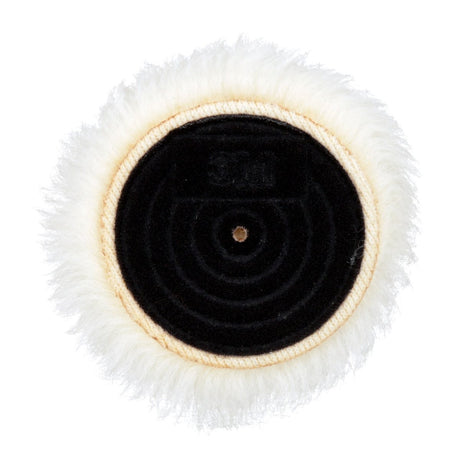 3M 85079 Hookit Knit Buffing Pad Hook and Loop Wool White 5-1/4 in (7000000599) (50 Pack) - 2