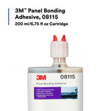 3M 08115 Panel Bonding Adhesive Two-Part Epoxy, Black, 200 mL Cartridge for Auto Body Panels, Bonds Steel, Aluminum, SMC & FRP (08115) (7000000610)  - (6Pack) - 2