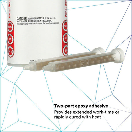 3M 08115 Panel Bonding Adhesive Two-Part Epoxy, Black, 200 mL Cartridge for Auto Body Panels, Bonds Steel, Aluminum, SMC & FRP (08115) (7000000610)  - (6Pack) - 7