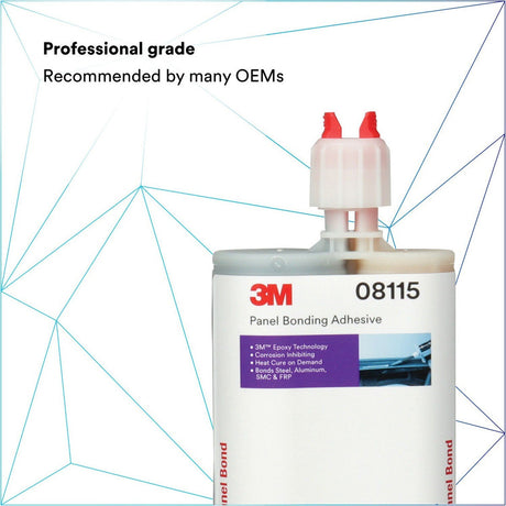3M 08115 Panel Bonding Adhesive Two-Part Epoxy, Black, 200 mL Cartridge for Auto Body Panels, Bonds Steel, Aluminum, SMC & FRP (08115) (7000000610)  - (6Pack) - 8