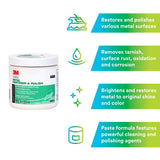 3M Metal Restorer and Polish, 18 oz Paste (00901) (7000000616)  - (6Pack) - 5
