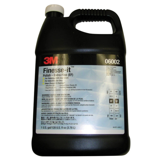 3M 06002 Finesse-it Polish Standard Series, Extra Fine (110), White, White, 1 Gallon (3.785 Liter), White (7000000630)  - (4Pack)