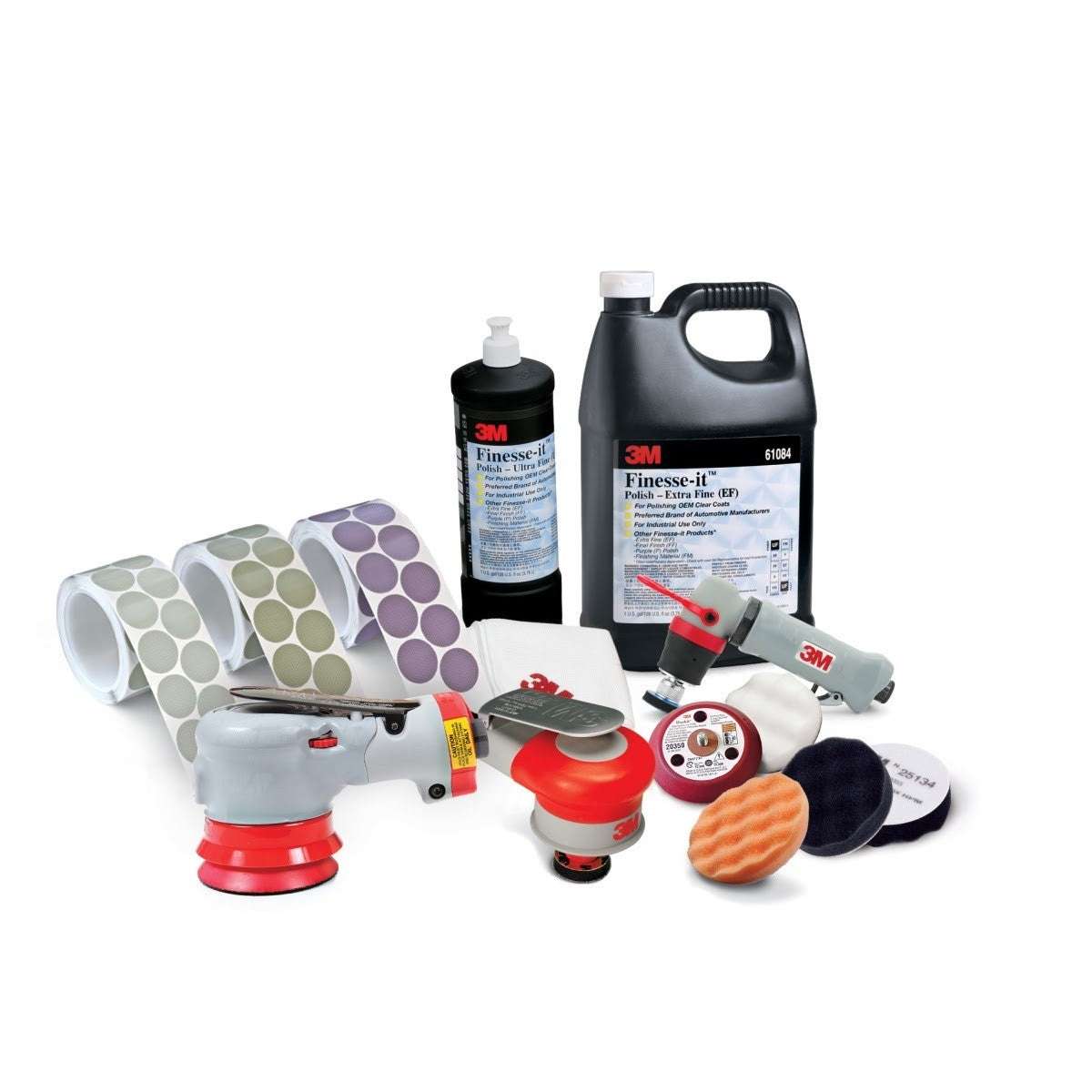 3M 06002 Finesse-it Polish Standard Series, Extra Fine (110), White, White, 1 Gallon (3.785 Liter), White (7000000630)  - (4Pack) - 2