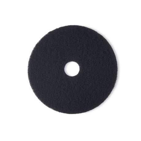 3M 08278 7300 High Productivity Floor Pad, Black, 20 in Diameter, Center Hole (7000000654) (5 Pack)