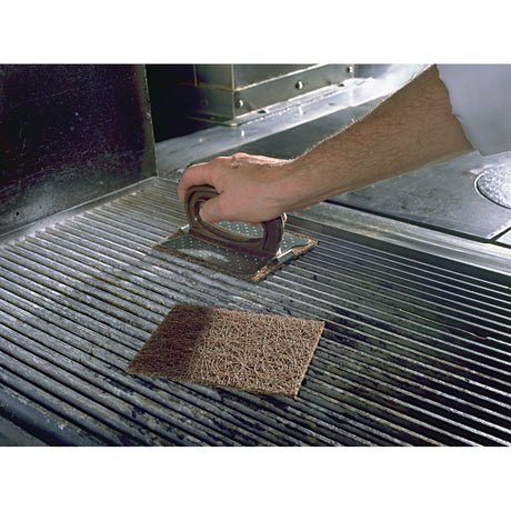 3M Scotch-Brite Heavy Duty Griddle Pad, Brown, 4-1/2 in x 5-1/2 in (Pad 82) (7000000655) (40 Pack) - 4