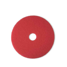 3M 5100 Red Buffer Pad, Red, 17 in x 1 in, Center Hole, 175-600 RPM (7000000662) (5 Pack)