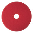 3M 5100 Red Buffer Pad, Red, 15 in Round, Center Hole, 175-600 RPM, Spray Buffing (7000000679) (5 Pack)
