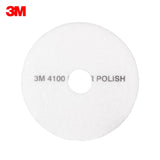3M 4100 White Super Polish Pad, White, 13 in (7000000684) (5 Pack)