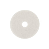 3M 4100 White Super Polish Pad Floor Pad, White, Fine, Non-woven Polyester Fiber, Center Hole, 15 in (7000000685) (5 Pack)
