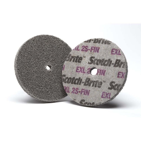 3M XL-UW Scotch-Brite EXL Unitized Wheel - 2S Fine Grit Silicon Carbide - Metal Deburring, Finishing and Polishing Wheel - 2' x 1/4' x 1/4' (7000000696) (60 Pack)