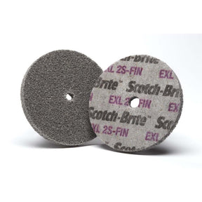 3M XL-UW Scotch-Brite EXL Unitized Wheel - 2S Fine Grit Silicon Carbide - Metal Deburring, Finishing and Polishing Wheel - 2' x 1/4' x 1/4' (7000000696) (60 Pack)