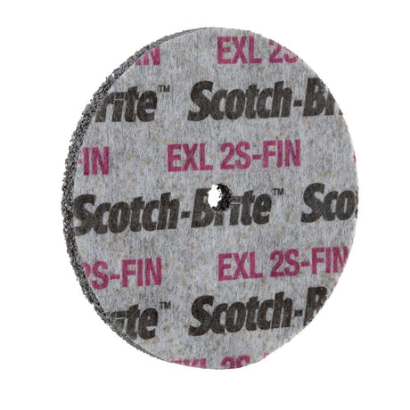 3M XL-UW Scotch-Brite EXL Unitized Wheel, 2S Fine, Silicon Carbide, Gray, 3 in x 1/4 in x 3/8 in (7000000699) (40 Pack) - 4