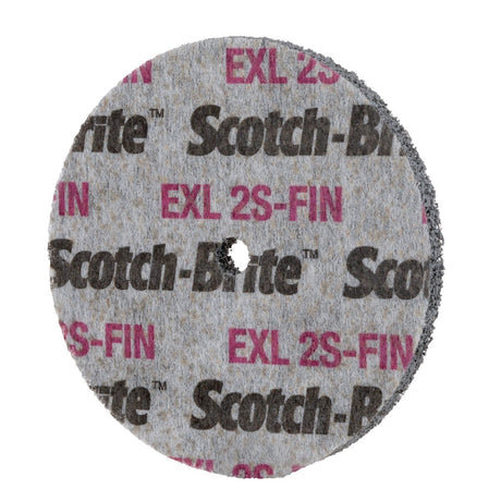 3M XL-UW Scotch-Brite EXL Unitized Wheel, 2S Fine, Silicon Carbide, Gray, 3 in x 1/4 in x 3/8 in (7000000699) (40 Pack) - 5