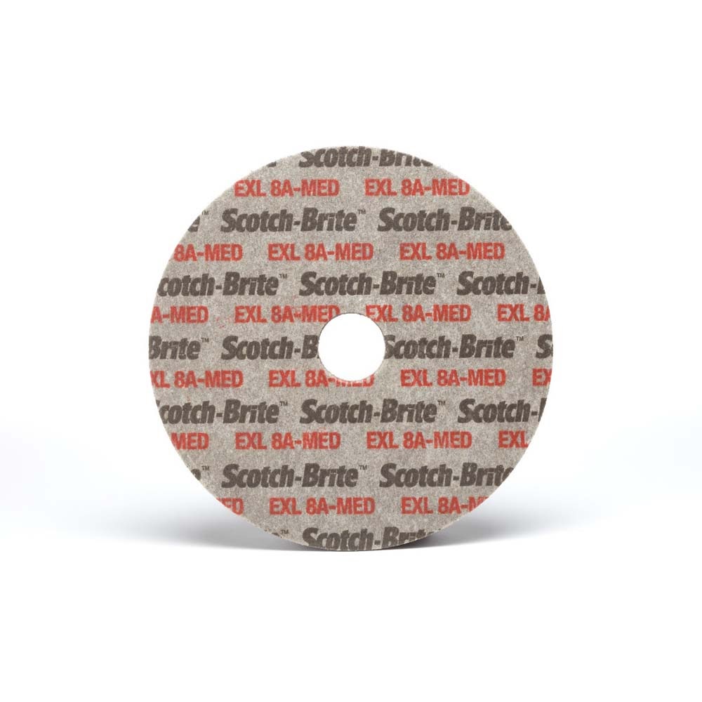 3M XL-UW Scotch-Brite EXL Unitized Wheel, 3 in x 1/4 in x 3/8 in 8A MED (7000000700) (40 Pack)