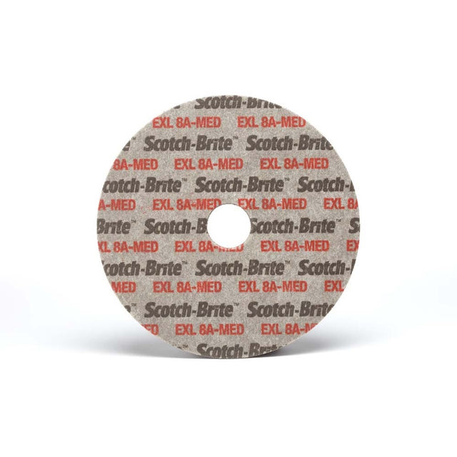 3M XL-UW Scotch-Brite EXL Unitized Wheel, 3 in x 1/4 in x 3/8 in 8A MED (7000000700) (40 Pack)