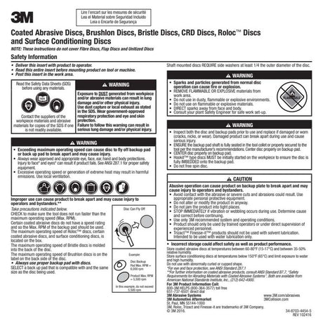 3M XL-UW Scotch-Brite EXL Unitized Wheel, 3 in x 1/4 in x 3/8 in 8A MED (7000000700) (40 Pack) - 4