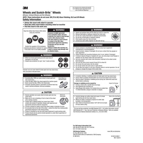 3M XL-UW Scotch-Brite EXL Unitized Wheel, 3 in x 1/4 in x 3/8 in 8A MED (7000000700) (40 Pack) - 5