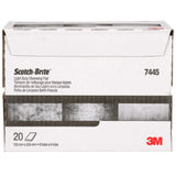 3M HP-HP 7445 Scotch-Brite Light Cleansing Hand Pad, Super Fine, Nepheline Syenite, White, 6 in x 9 in, For Delicate Surfaces (7000000727) (60 Pack) - 4