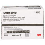 3M HP-HP 7445 Scotch-Brite Light Cleansing Hand Pad, Super Fine, Nepheline Syenite, White, 6 in x 9 in, For Delicate Surfaces (7000000727) (60 Pack) - 7