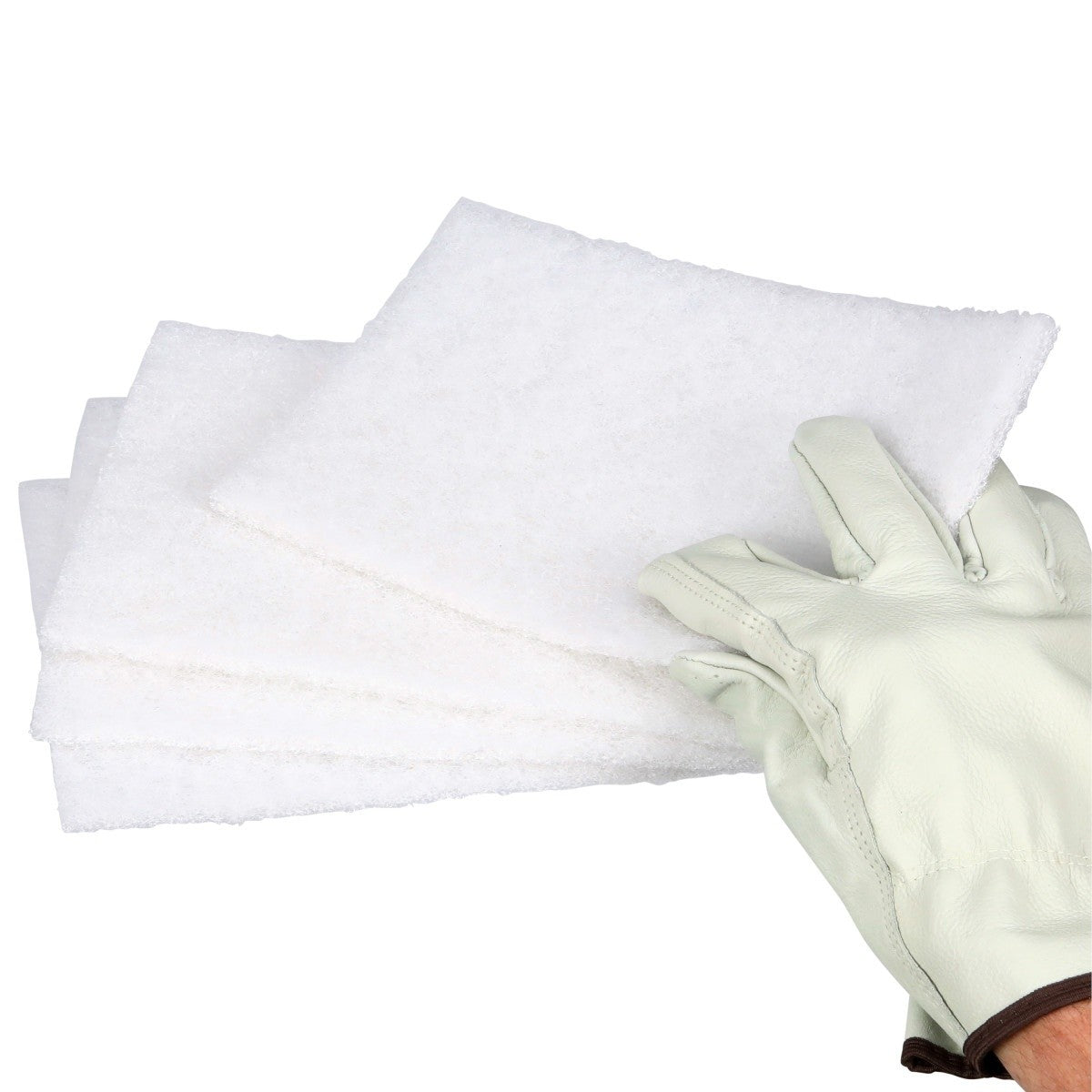 3M HP-HP 7445 Scotch-Brite Light Cleansing Hand Pad, Super Fine, Nepheline Syenite, White, 6 in x 9 in, For Delicate Surfaces (7000000727) (60 Pack) - 9