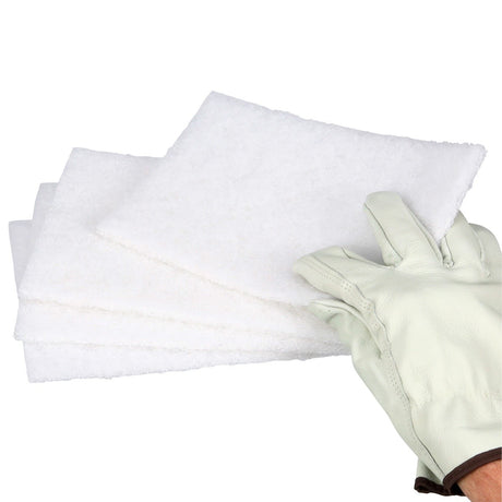 3M HP-HP 7445 Scotch-Brite Light Cleansing Hand Pad, Super Fine, Nepheline Syenite, White, 6 in x 9 in, For Delicate Surfaces (7000000727) (60 Pack) - 9