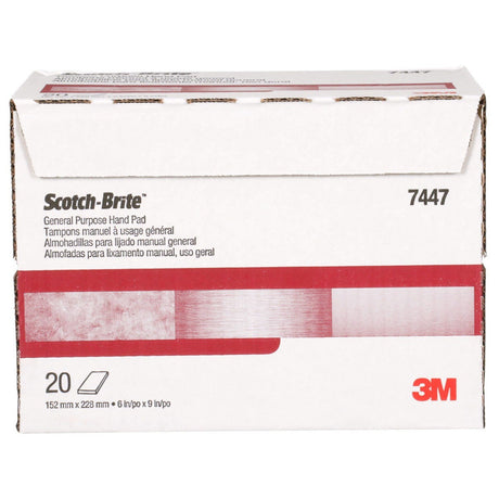 3M 04029 HP-HP 7447 Scotch-Brite General Purpose Hand Pad, Very Fine, Maroon, 6 in x 9 in, Aluminum Oxide, Surface Preparation, Scuffing, Blending, Cleaning (7000000728) (20 Pack) - 8