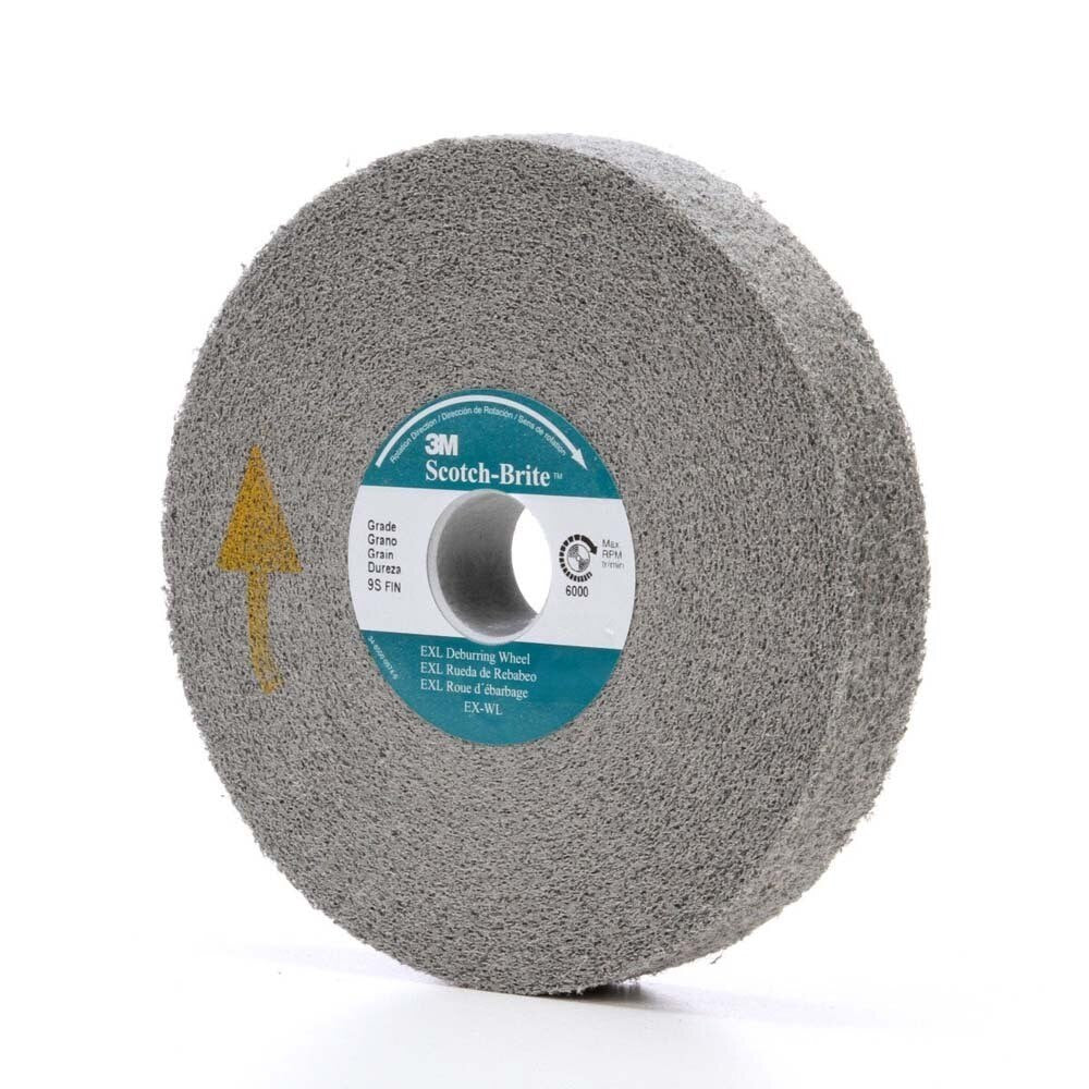 3M XL-WL Scotch-Brite EXL Deburring Convolute Wheel 9S Fine 6 in x 1 in x 1 in (7000000737) (3 Pack) - 2