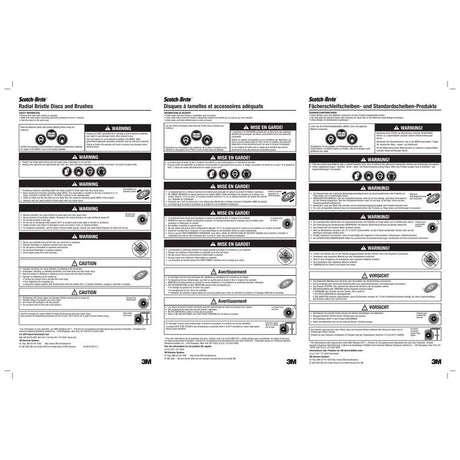 3M RB-ZB Scotch-Brite Radial Bristle Disc, 3 in x 3/8 in 120 (7000000749) (10 Pack) - 7