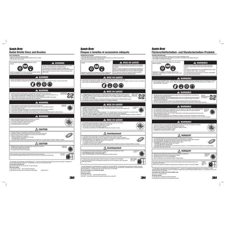 3M RB-ZB Scotch-Brite Radial Bristle Disc, 3 in x 3/8 in 120 (7000000749) (40 Pack) - 7