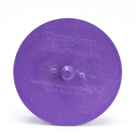 3M 07537 Scotch-Brite Roloc Body Mans Bristle Disc, Ceramic 36 Grit, Purple, 3 in (7000000777) (18 Pack)
