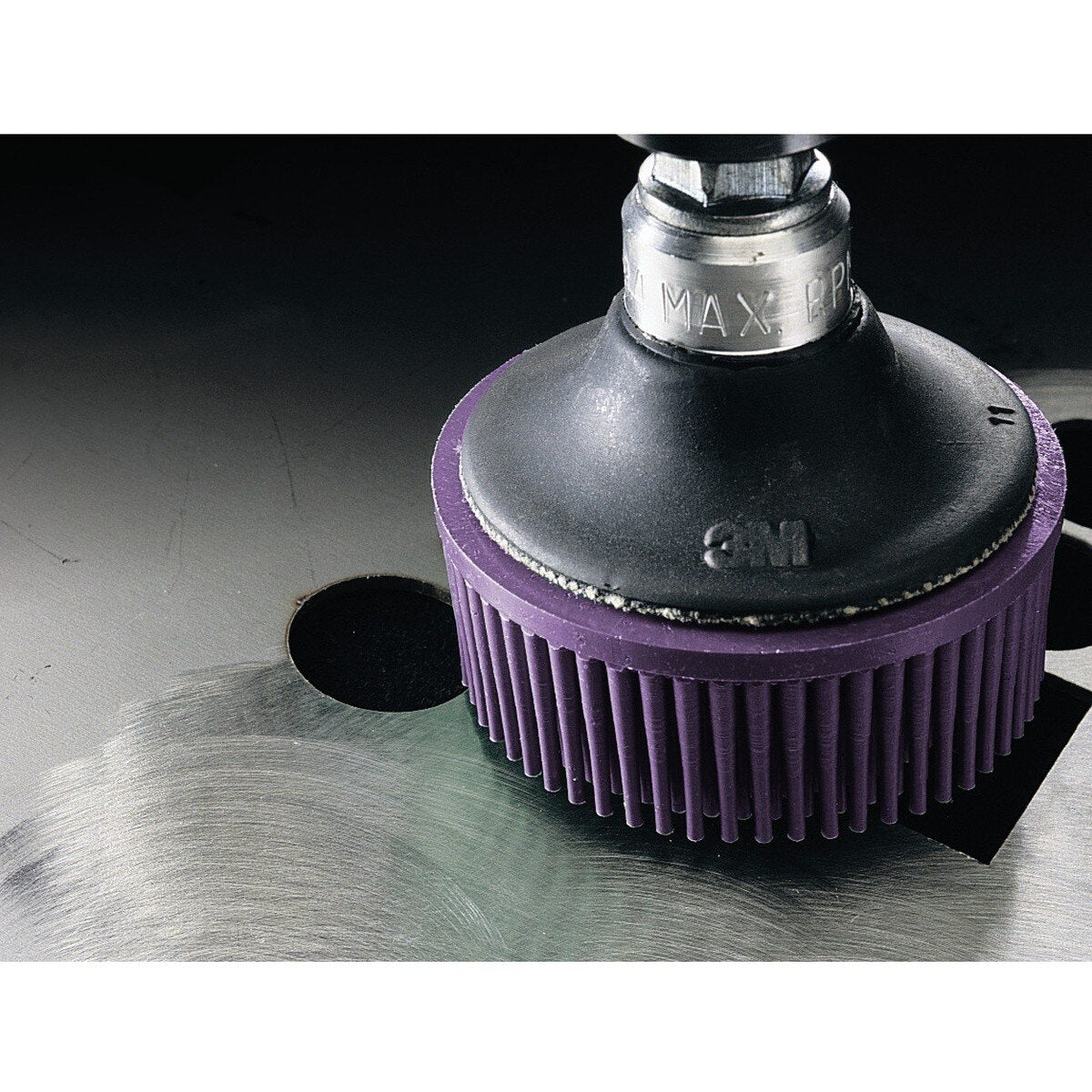 3M 07537 Scotch-Brite Roloc Body Mans Bristle Disc, Ceramic 36 Grit, Purple, 3 in (7000000777) (18 Pack) - 4