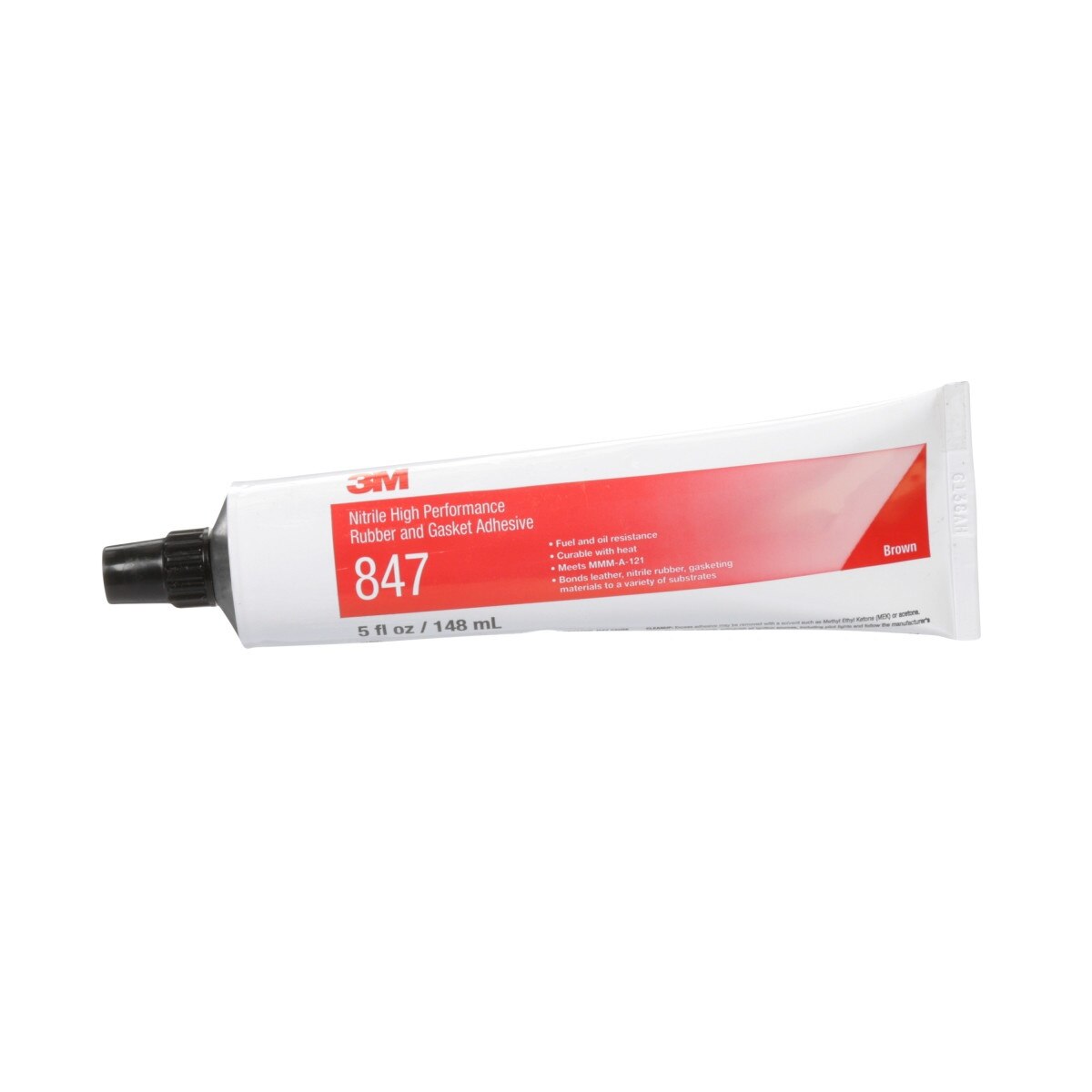 3M Nitrile High Performance Rubber and Gasket Adhesive 847, Brown, 5 oz Tube (847) (7000000794)  - (36Pack)