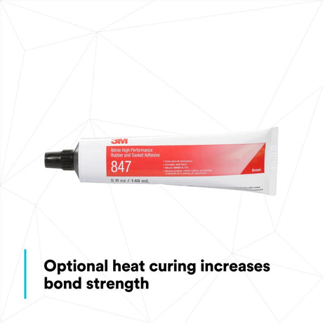 3M Nitrile High Performance Rubber and Gasket Adhesive 847, Brown, 5 oz Tube (847) (7000000794)  - (36Pack) - 5