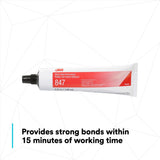 3M Nitrile High Performance Rubber and Gasket Adhesive 847, Brown, 5 oz Tube (847) (7000000794)  - (36Pack) - 7