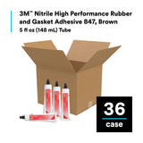 3M Nitrile High Performance Rubber and Gasket Adhesive 847, Brown, 5 oz Tube (847) (7000000794)  - (36Pack) - 8