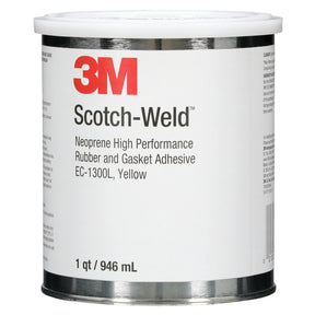 3M 1300 Scotch Neoprene Rubber and Gasket Adhesive, Yellow, 1 Quart Can (1300L) (7000000806)  - (12Pack)