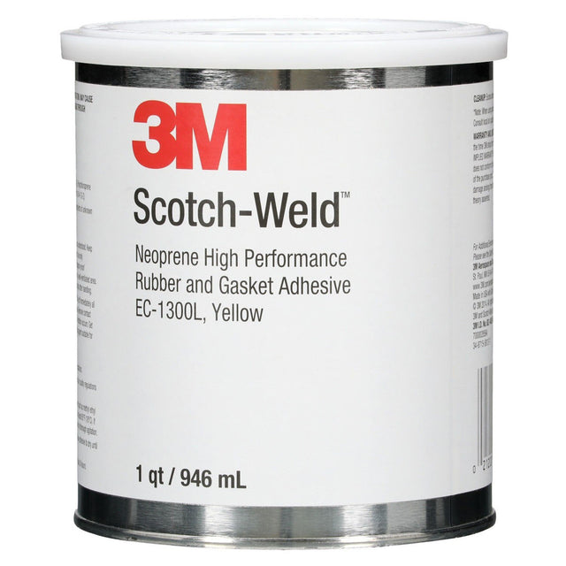 3M 1300 Scotch Neoprene Rubber and Gasket Adhesive, Yellow, 1 Quart Can (1300L) (7000000806)  - (12Pack)