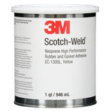 3M 1300 Scotch Neoprene Rubber and Gasket Adhesive, Yellow, 1 Quart Can (1300L) (7000000806)  - (12Pack) - 2