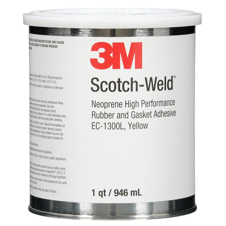 3M 1300 Scotch Neoprene Rubber and Gasket Adhesive, Yellow, 1 Quart Can (1300L) (7000000806)  - (12Pack) - 2