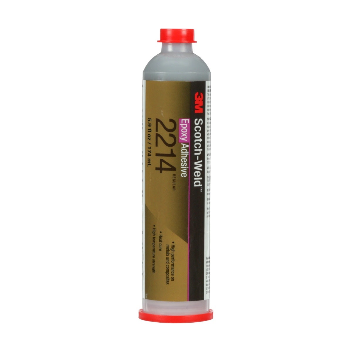 3M 2214 Scotch-Weld Epoxy Adhesive, Regular, Gray, 6 fl oz Cartridge (7000000811)  - (6Pack)
